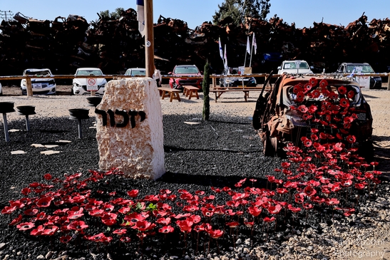 Fragments of lives and stories—the Car Wall Memorial serves as a stark reminder of the events of October 7 and the lives forever changed. Photographed by Amir Darzi. Photography by amir2000.nl, a Dutch photographer.